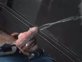 Cut cock pissing